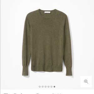 Everlane cashmere crew olive nwt